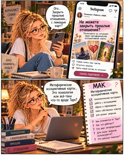 Первая страница комикса Метафорические карты
